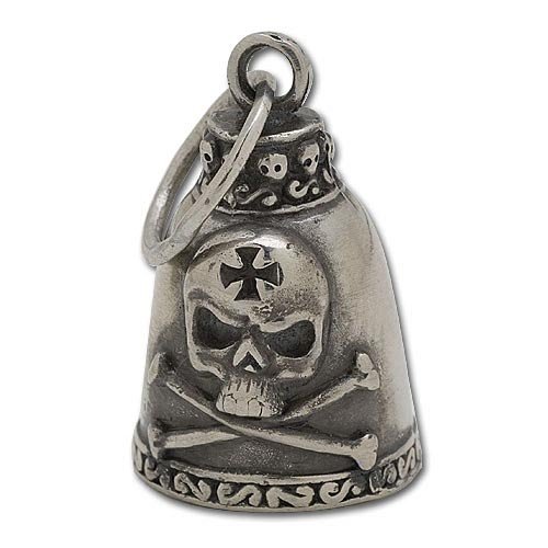 Biker Motorcycle Gremlin Bell - Skull & Cross Bones