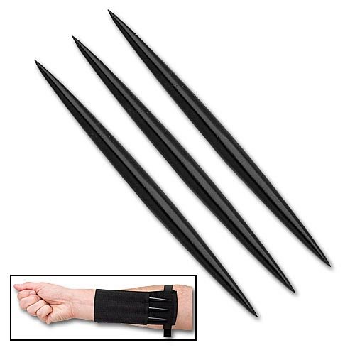 Black Lightning Ninja Throwing Spikes with Sheath