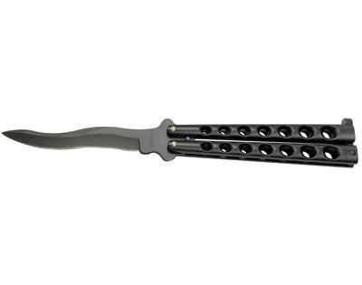Kriss Blade Butterfly Knife - Black Blade & Handle