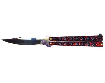 Butterfly Knife with Holes - Red