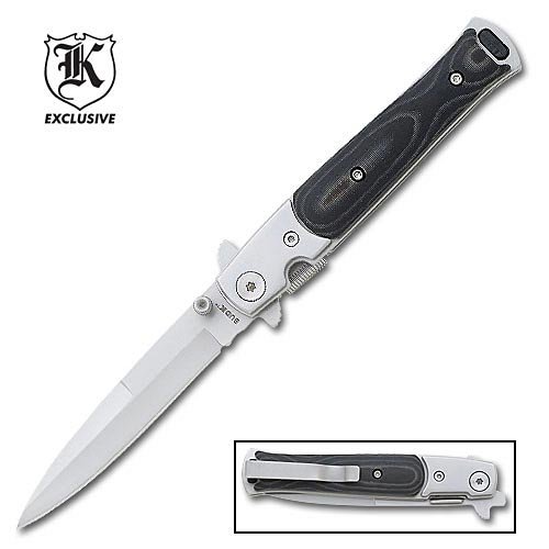 Gang Buster Black Micarta Handle Pocket Knife