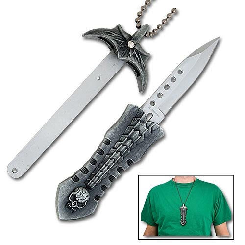 Skull Knife Necklace