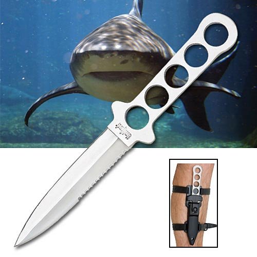 Mako Shark Dive Knife with Leg Strap Sheath