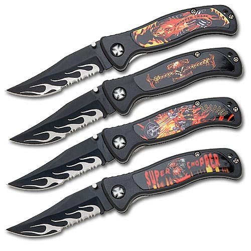 4 Piece Fantasy Folding Knife Set