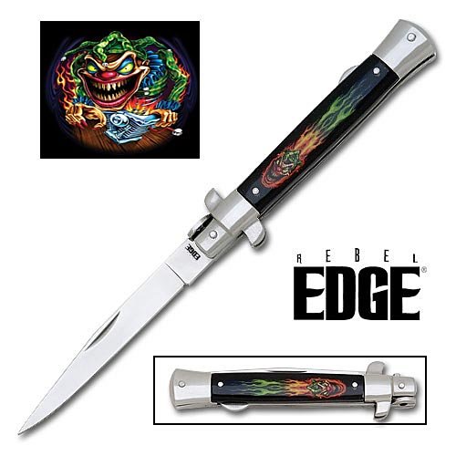 Rebel Edge Folding Stiletto Knife & Poster - Jack In The Box
