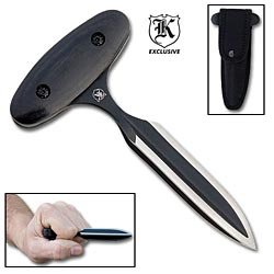 Triple Trouble 3 Blade Hand Punch Knife Dagger with Sheath