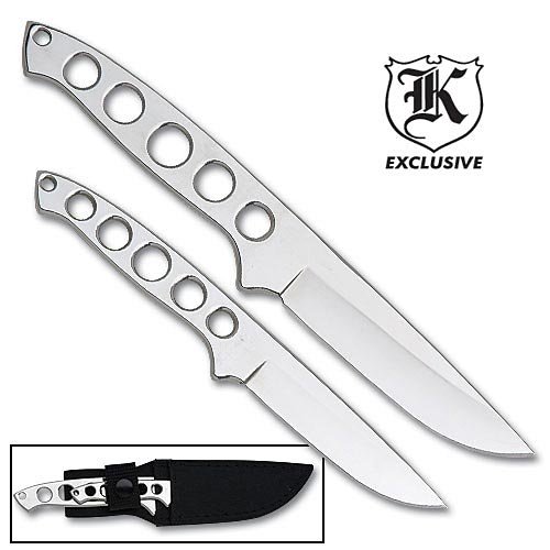 Silver Streak Throwing Knife Set with Sheath