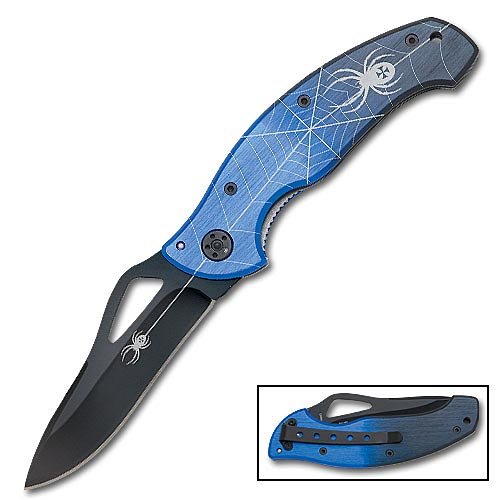 Spider Web Pocket Knife with Clip