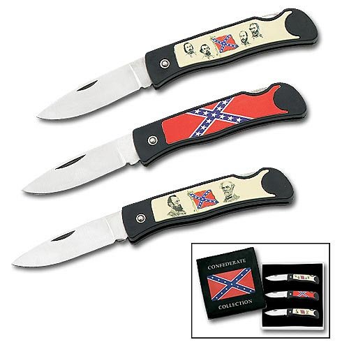 Confederate Folding Pocket Knife Gift Set