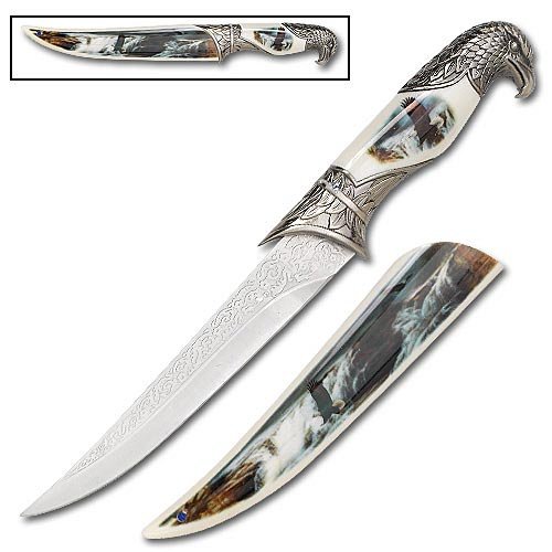 Custom Legend Eagle Bowie Knife with Sheath