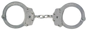 Double Locking Steel Police Handcuffs - Nickle Plated