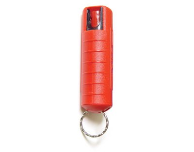 Crime Halter Keychain Red Pepper Spray 1/2 oz - Hard Case - Red