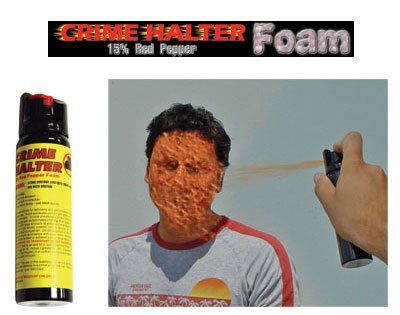 Crime Halter 15% Red Pepper Spray Foam - 4 oz.