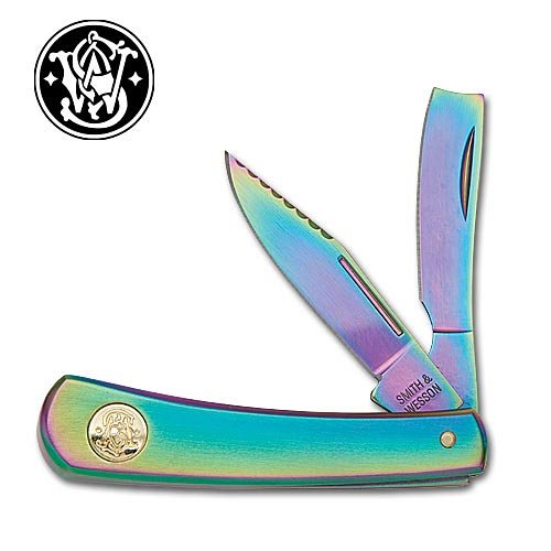 Smith & Wesson Titanium 2 Blade Razor Folding Pocket Knife