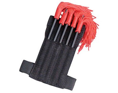 Set of 5 Ninja Throwing Spikes with Wrist Sheath