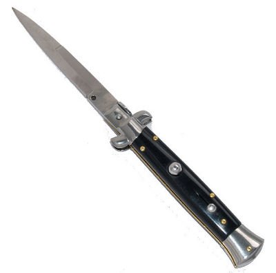Genuine Italian Milano Godfather Stiletto Switchblade - Black