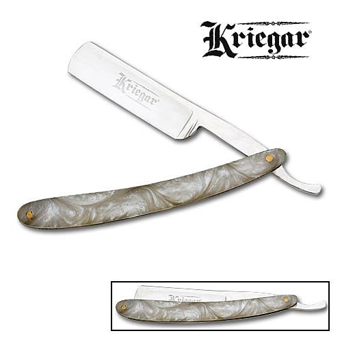 Kriegar Folding Straight Razor - Pearl