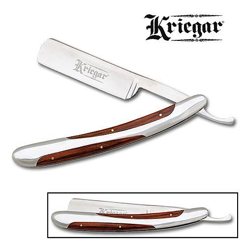 Kriegar Folding Straight Razor - Pakawood