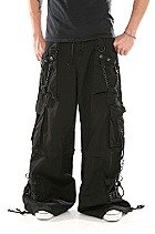TRIPP NYC Black BONDAGE Pants Shorts Handcuff Studs Chain 2X Gothic Emo NEW WITH TAGS