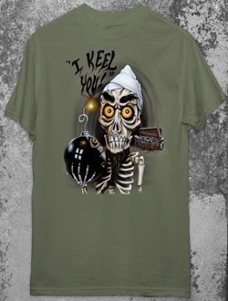 JEFF DUNHAM ACHMED Dead Terrorist Military Green T-Shirt L Large Gothic Punk Emo Ventriliquist NEW