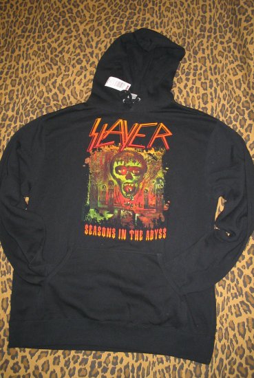 SLAYER Seasons In The Abyss Band Hoodie Shirt Gothic Metal Stoner Musician Rock S Small NEW Tags