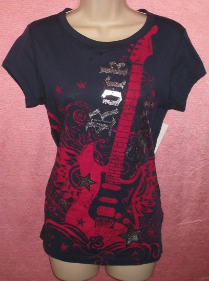Licensed Fender Guitar Womens T-Shirt Musician Rock Roll Star XL X-Large Goth Punk New With Tags