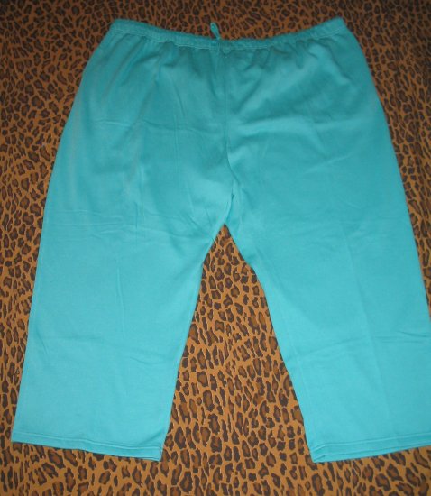 LANE BRYANT Venezia Teal Green Casual Pants Sweats Lounge PJ Plus 5X Retail $35 NEW WITH TAGS