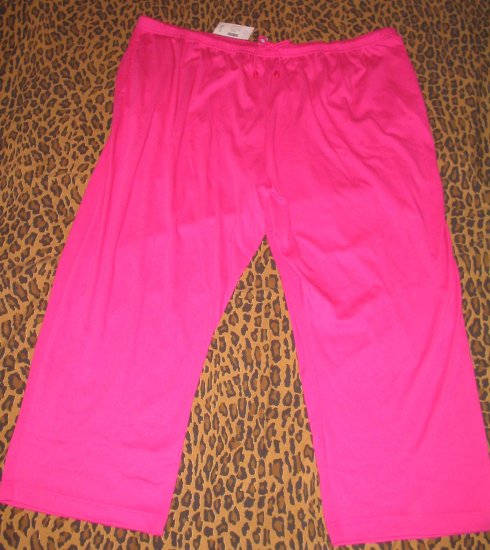 LANE BRYANT Woman LBW Hot Pink Casual Pants Sweats Lounge PJ Plus 5X Retail $25 NEW WITH TAGS