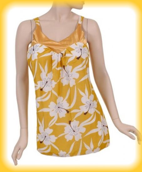 Three White and Yellow Floral Tanks | Small, Medium, Large