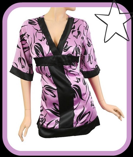 Kimono Style Purple Top Size Large