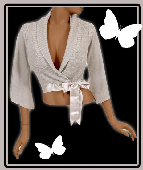 Sage Cropped Cardigan Medim
