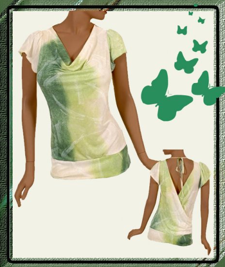 Sea Green V-Back with Tie