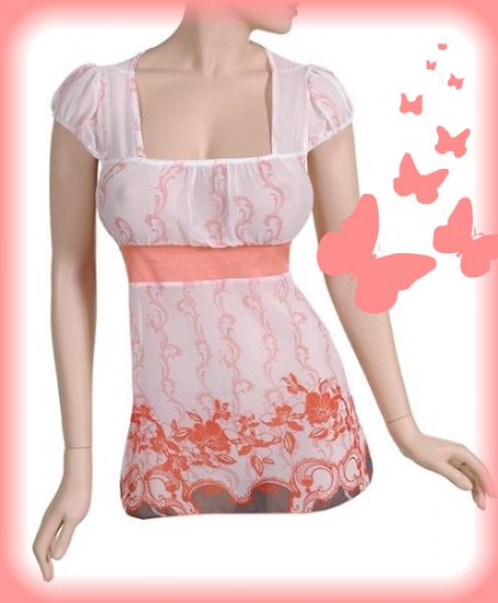 Charlotte Russe sheer Babydoll Top