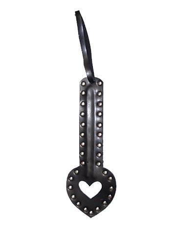 Leather Lovers Heart Pleasure Paddle