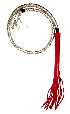 Leather Indiana Joan Red & Gold Hot Love Whip