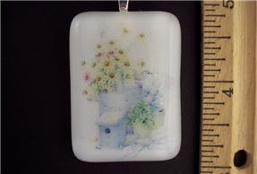 Fused Glass Pendant: Design #57