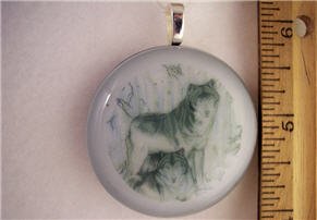 Fused Glass Pendant: Design #64