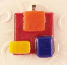Fused Glass Pendant: Design #68