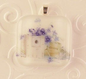 Fused Glass Pendant: Design #83