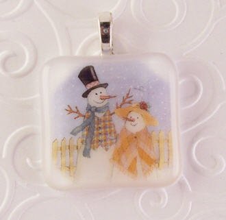 Fused Glass Pendant: Design #111