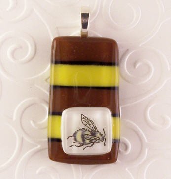 Fused Glass Pendant: Design #124