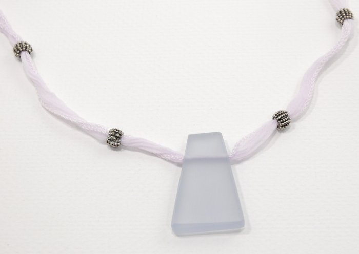 Purple Fairy Ribbon and Resin Pendant