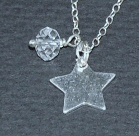 Sterling Silver Star and Swarovski Crystal