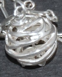 Sterling Silver Globe Charm Necklace