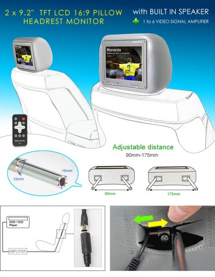 Headrest LCD Monitor