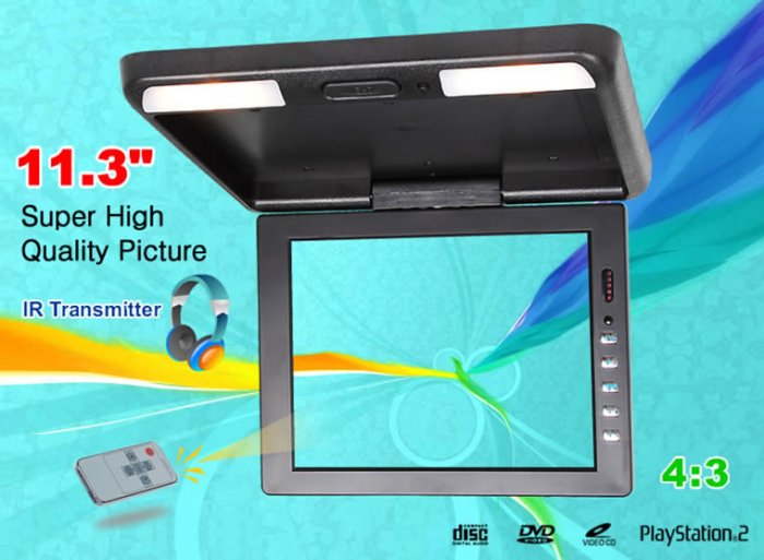 11.3 inch Car TFT LCD Roof Mount