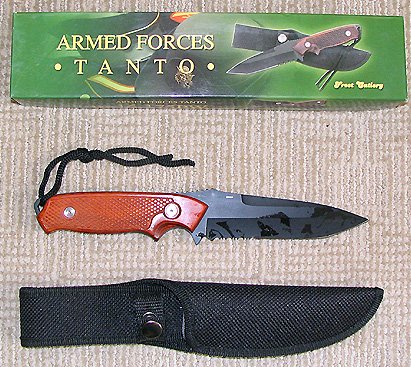 10" Armed Forces Tanto Full Tang construction