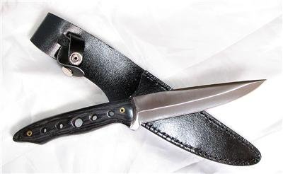 Hunting Knife 12" Black Pakawood Handle w/sheath