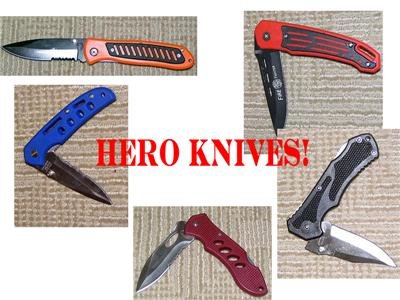 WHOLESALE LOT-5 AMERICAN HEROES Folders Stainless NEW!!