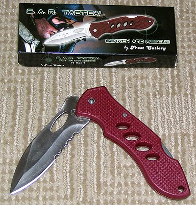 4 1/2" SAR Tactical Stainless liner lock, lightweight